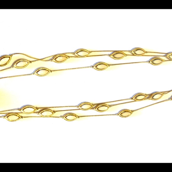 Multi strand Necklace cream diamond station beads - Picture 3 of 7